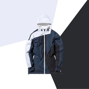 KITH Madison Colorblock Geometric Rain Jacket Activewear Streetwear Coat Size XS